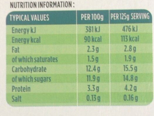 Original Apricot Yogurt - Nutrition facts - fr