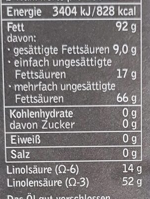 Leinöl - Nutrition facts