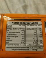 Cream crackers - Nutrition facts - en