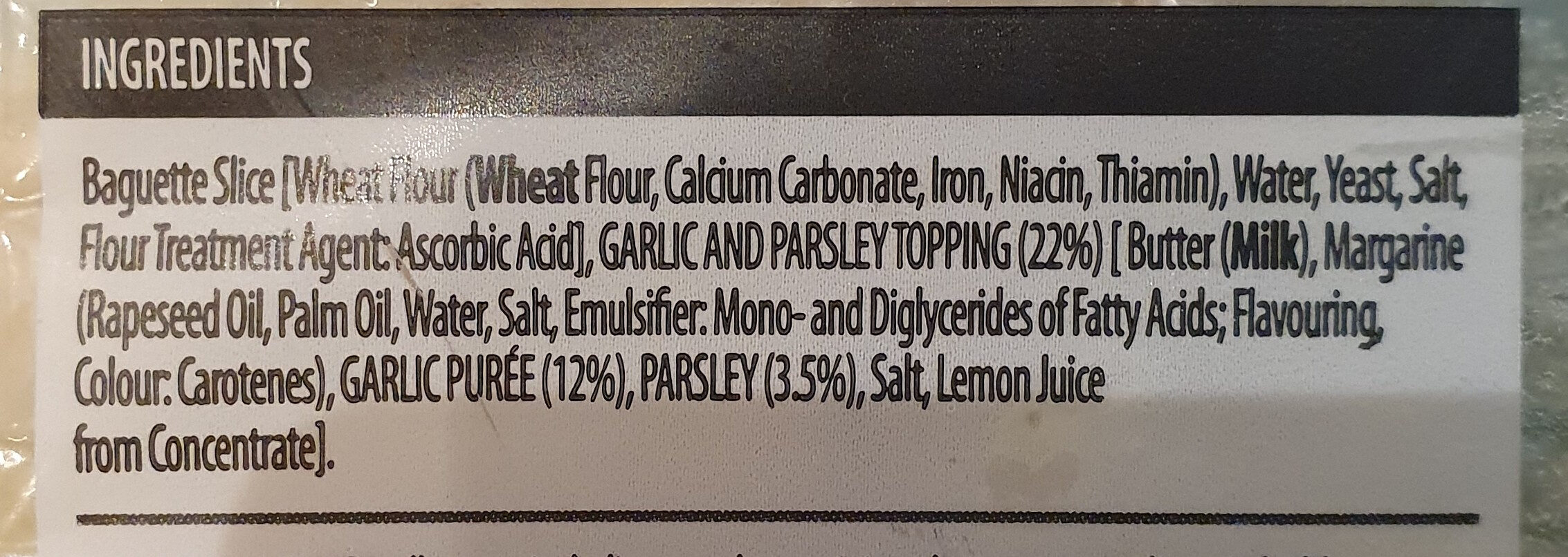 garlic slices - Ingredients - en