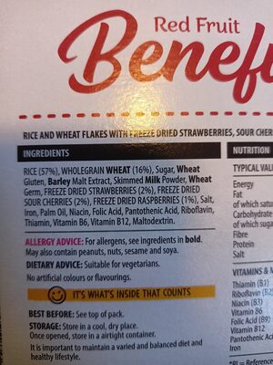 Red Fruit Benefit - Ingredients - en