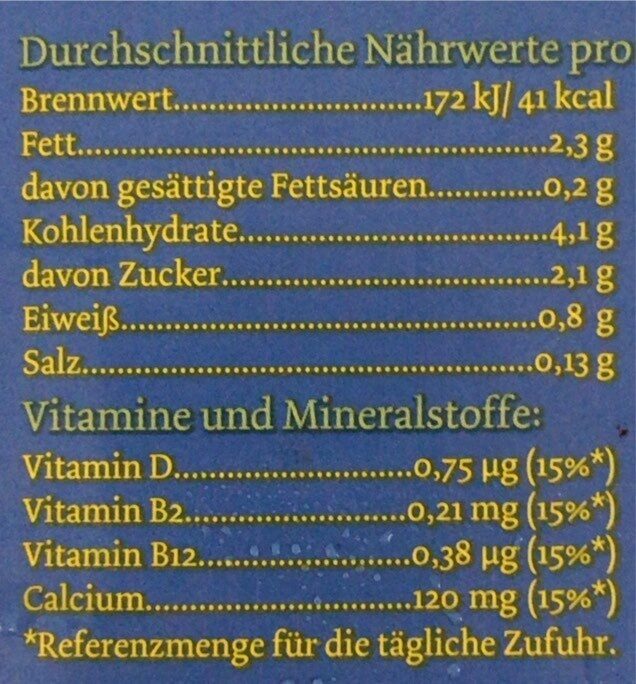 Sonnenblumen Drink - Nutrition facts - de