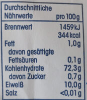 Weizenmehl Type 405 - Nutrition facts - en