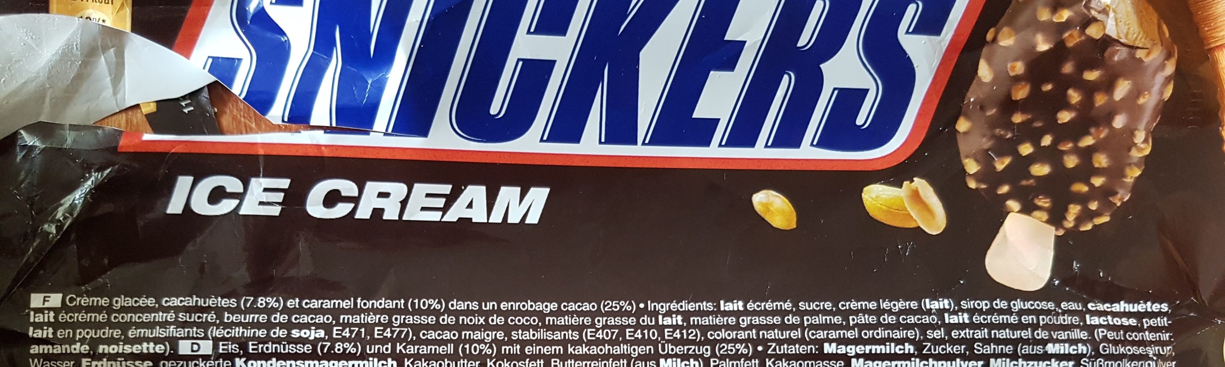 Snickers Ice Cream - Ingredients - fr