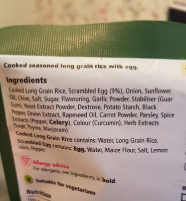 egg rice - Ingredients - en