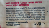 White choc & raspberry protein flapjack - Ingredients - en