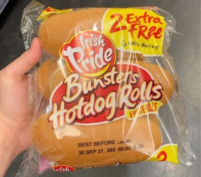 Bunsters hot dog rolls - Product