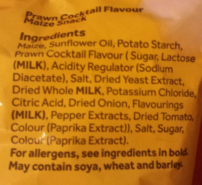 Skips - Ingredients