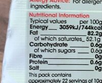 Unsalted butter - Nutrition facts - en