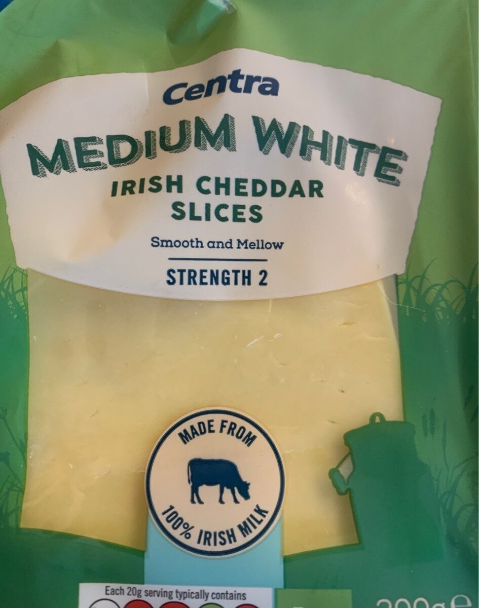 Mediul white irish cheddar slices - Product - en