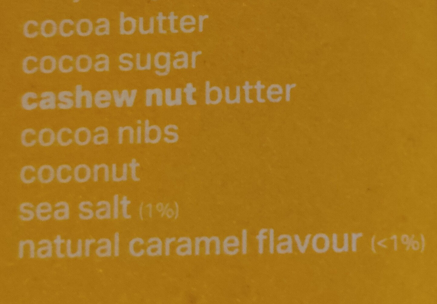 Salty Caramel - Ingredients - en