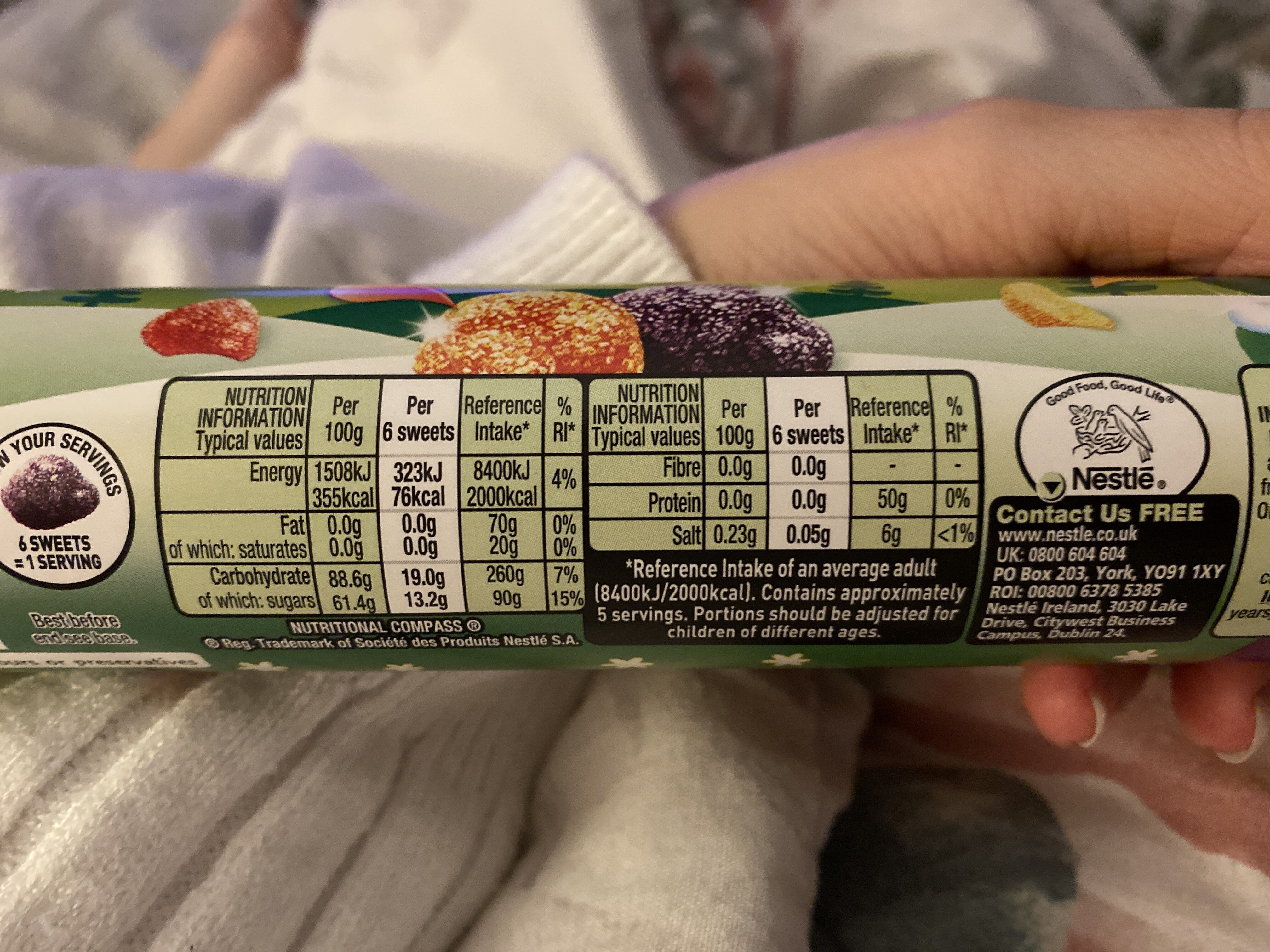 Fruit Pastilles - Nutrition facts - en