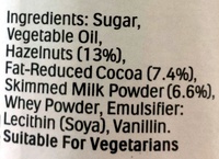 Nutella Hazelnut Spread With Cocoa - Ingredients - en